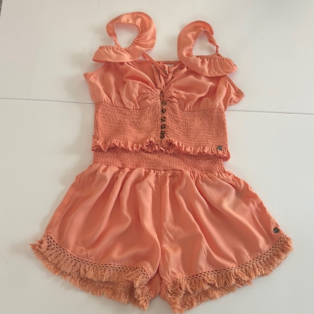 Womens Peach One Piece Outfit/Coverup
